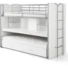 Image de VIPACK BONHS8014 Bed, Bois d'ingénierie, White, 221,5x101,5x161 cm