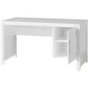 Image de Vipack Bureau Erik en Blanc - MDF laqué et pin Massif avec Porte Soft-Close