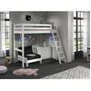 Image de Vipack PINO Lit Mezzanine 90x200 Blanc + Commode 2 Portes + Lit Convertible en Fauteuil