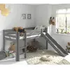 Image de VIPACK Bed, Scandinavian, Pine, Gris, Single