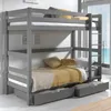 Image de VIPACK Bed, Bois de pin, Solid Pine Painted Grey, 90 x 200 cm