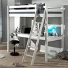 Image de Vipack Mezzanine Bed 90 x 200 cm with Bed Frame and Pino Desk - White