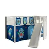 Image de Vipack Scott Lit Mezzanine Toboggan et Rideau Astro + 3 Sacs Rangement, Pine Wood, Blanc, 90 x 200 cm