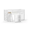 Image de Vipack Lit Scott Bureau 2 Commodes Blanc