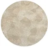 Image de CORAL DESIGN - TAPIS STRUCTURÉ MEDITATION - Fabriqué en Belgique - Tissage plat Jacquard Mécanique - Finition Main - Antidérapant Naturel - 100% Polyester - Shell Beige - Rond 240 CM