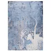 Image de Tapis de Salon tissé Plat - Cities Collection - Conductive Blue - 140 x 200 cm - Style Graphique Artistique, Inspiré des Anciennes Cartes - Décoration Visuelle Moderne