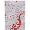 Image de Tapis de Salon Cities Collection 170x240 cm - Orange Cut - Graphique Artistique Inspiré des Anciennes Cartes pour Une Décoration Moderne