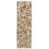 Image de Tapis de Salon tissé Plat Swim - Meditation Collection - Saffron - 80 x 250 cm - Design Cyanotype inspiré de la fluidité de l'eau, Reflets Brillants, Effet Tactile avec Fil Blanc flammé