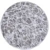 Image de Tapis de Salon tissé Plat Swim - Meditation Collection - Grit - 240 x 240 cm - Design Cyanotype inspiré de la fluidité de l'eau, Reflets Brillants, Effet Tactile avec Fil Blanc flammé