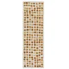 Image de Tapis de Salon tissé Plat Cobblestone - Craft Collection - Peach Party - 80 x 250 cm - Motifs Abstraits avec Dégradés, Texture Unique, Design Artistique