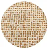Image de Tapis de Salon tissé Plat Cobblestone - Craft Collection - Peach Party - 240 x 240 cm - Motifs Abstraits avec Dégradés, Texture Unique, Design Artistique