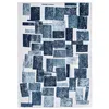 Image de Tapis de Salon tissé Plat Lucia - Craft Collection - Ice Blue - 240 x 340 cm - Design Cubisme Rétro, Effet Bouclette Moderne, Texture Douce et Moelleuse, Équilibre Géométrique