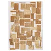Image de Tapis de Salon tissé Plat Lucia - Craft Collection - Nuggets - 80 x 150 cm - Design Cubisme Rétro, Effet Bouclette Moderne, Texture Douce et Moelleuse, Équilibre Géométrique