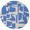 Image de Tapis de Salon tissé Plat Papercut - Craft Collection - Campanula - 170 x 240 cm - Design Moderne Bauhaus avec Formes Déconstruites, Tangram, Équilibre Entre Forme et Couleur