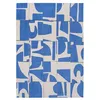Image de Tapis de Salon tissé Plat Papercut - Craft Collection - Campanula - 240 x 340 cm - Design Moderne Bauhaus avec Formes Déconstruites, Tangram, Équilibre Entre Forme et Couleur