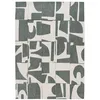 Image de Tapis de Salon tissé Plat Papercut - Craft Collection - Sea Spray - 240 x 340 cm - Design Moderne Bauhaus avec Formes Déconstruites, Tangram, Équilibre Entre Forme et Couleur