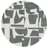 Image de Tapis de Salon tissé Plat Papercut - Craft Collection - Sea Spray - 240 x 240 cm - Design Moderne Bauhaus avec Formes Déconstruites, Tangram, Équilibre Entre Forme et Couleur