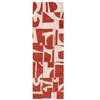 Image de Tapis de Salon tissé Plat Papercut - Craft Collection - Rust - 80 x 250 cm - Design Moderne Bauhaus avec Formes Déconstruites, Tangram, Équilibre Entre Forme et Couleur
