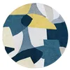 Image de Tapis de Salon Shapes Gallery Collection 240x240 cm - Duck Song - Design Texturé, Formes Abstraites Entrelacées, Couleurs Dynamiques