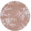 Image de Tapis de Salon Sakura Collection 240x240 cm - Copper Pink - Design  légant de Cerisiers en Fleurs, Inspiré du Printemps