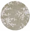 Image de Tapis de Salon Sakura Collection 240x240 cm - Wet Garden - Design  légant de Cerisiers en Fleurs, Inspiré du Printemps