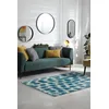 Image de BENEFFITO Tapis - Collection Ikat Summer Blue - Tapis d'intérieur Moderne et Doux - Rectangulaire - 170 x 240 cm
