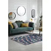 Image de BENEFFITO Tapis - Collection Ikat Blue Duck - Tapis d'intérieur Moderne et Doux - Rectangulaire - 140 x 200 cm