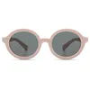 Image de KOMONO Lele JR. Lunettes de soleil rondes pour enfants roses avec protection UV et lentilles résistantes aux rayures, pour bébés, tout-petits, filles et garçons unisexes âgés de 1 à 2 ans
