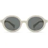 Image de KOMONO Lele JR. Lunettes de soleil rondes blanches pour enfants avec protection UV et lentilles résistantes aux rayures, pour bébés, tout-petits, filles et garçons unisexes âgés de 1 à 2 ans