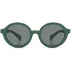 Image de KOMONO Lele JR. Lunettes de soleil rondes vertes pour enfants avec protection UV et lentilles résistantes aux rayures, pour bébés, tout-petits, filles et garçons unisexes âgés de 1 à 2 ans