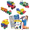 Image de Clics Jouets de Construction pour Les Enfants à partir de 3 Ans, Jouets éducatifs créatifs dans Un Ensemble de 160 pièces, Blocs de Construction pour Filles et garçons, Jouets Montessori STEM
