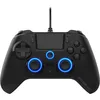 Image de EgoGear - Manette Gaming à palettes filaire SC10 Noir pour PS4/PS3/PC, RGB personnalisables, Moteurs de vibrations, Port jack 3.5mm, 800 mAh