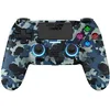Image de DragonShock Mizar Manette Sans Fil pour PS4   Contrôleur Bluetooth Compatible PC & PS3   Double Vibration, Batterie Rechargeable   Camouflage Bleu