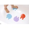 Image de Quut - Gripi Méduse - 8 pièces - compagnons de bain antidérapants - tapis de bain pour enfants - flexible - facile à appliquer et à nettoyer (8 pièces, bleu coraille)