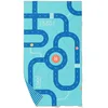 Image de Quut - Serviette de Plage/Piscine Enfant avec Jeu - en Microfibre Séchage Ultra Rapide, sans Sable - Compacte, Légère (Circuit, L - 180 x 100cm)