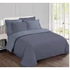 Image de VISION Parure de couette reversible 100% coton - 1 housse de couette 220x240 cm + 2 taies 65x65 cm gris et gris perle