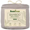 Image de Bambaw Drap Housse Bambou 180x200 cm, pour Matelas Épais Jusqu’à 35cm, Drap Housse Grand Bonnet Rafraîchissant, Literie Bambou Eté et Hiver, Literie Anti Acarien, Certifiée Oeko-Tex (Gris)