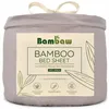 Image de Bambaw Drap Housse Bambou 140x200 cm, pour Matelas Épais Jusqu’à 35cm, Drap Housse Grand Bonnet en Bambou, Linge de Lit Anti Transpiration et Anti Acarien, Literie Rafraichissante (Gris)
