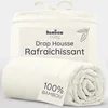 Image de Bambaw Drap Housse Bambou 140x200 cm, pour Matelas Épais Jusqu’à 35cm, Drap Rafraîchissant pour l'Été, Literie Anti Acarien et Hypoallergénique, Linge de Lit Anti Transpiration (Ivoire)