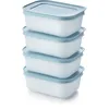 Image de Tupperware Essentials Freezer Mates Lot de 4 récipients peu profonds   450 ml   Facile à empiler et à organiser   Durable et réutilisable   Couvercle hermétique   Idéal pour les restes et réduire les