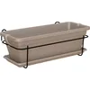 Image de Jardinière balcon VENEZIA - Plastique - Taupe - Rectangulaire - 50 x 195 x h163 cm - ARTEVASI