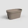 Image de Jardinière balcon CAPRI - Plastique - Gris taupe - Ovale - 30 x 60 x H 30 cm - ARTEVASI