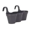 Image de ARTEVASI Pot de fleurs pour balcon CAPRI Individ - Gris anthracite - 11L - 305 x 54 x H 28 cm