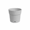 Image de ARTEVASI Pot de fleurs rond CAPRI LARGE - Plastique - Réservoir deau - diamètre 30 cm - Gris clair - L 295 X P 295 H 282 cm