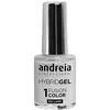 Image de Andreia Professional Hybrid Gel Nail Polour - 2 étapes et ne nécessite pas la lampe d'extraction à long terme et facile - Fusion gris H5