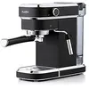 Image de Flama Cafetière expresso 20 bar avec vapeur 1266FL, 1350 W, acier inoxydable, 3 filtres pour café moulu et dosettes, capacité de 1,2 l, système de chauffage par thermobloc, noir