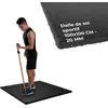 Image de Vivol Sol pour Salle de Sport 100x100cm 20mm - Grain fin Noir