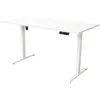 Image de Vivol Bureau électrique réglable - 160 x 80 cm - Moteur Simple - Blanc