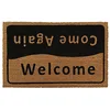 Image de Vivol Paillasson en coco avec inscription « Welcome » et « Come Again » - 50 x 80 cm - Antidérapant, sans poussière et efficace contre la saleté