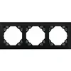 Image de LOGUS 90 Cadre de protection 3 prises Noir mat